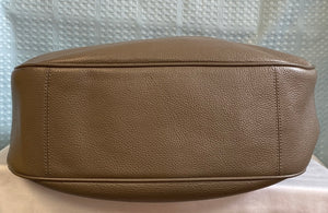 Coach Harley Pebble Leather Hobo In Taupe