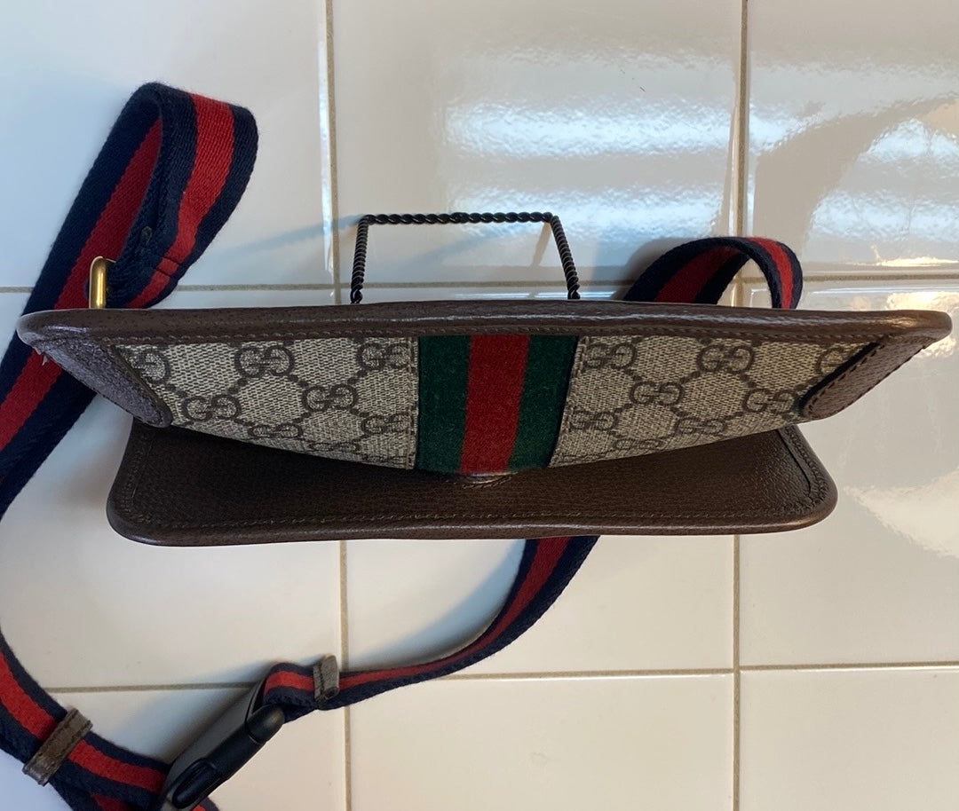 GUCCI OPHIDIA SMALL SUPREME MONOGRAM CANVAS BELT BAG/SLIING BAG