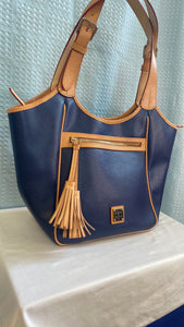 Dooney & Bourke Maddie Saffiano Leather Shoulder Bag In Marine