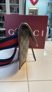 GUCCI OPHIDIA SMALL SUPREME MONOGRAM CANVAS BELT BAG/SLIING BAG