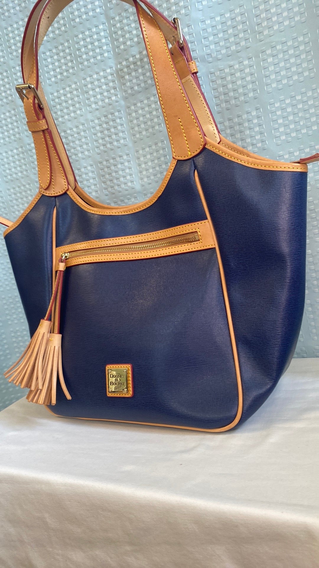 Dooney & Bourke Maddie Saffiano Leather Shoulder Bag In Marine