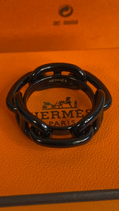 Hermes Black Brass Regate Scarf Ring