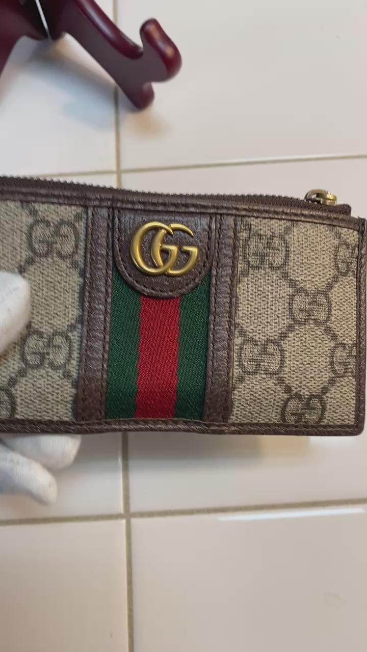 GUCCI OPHIDIA GG SUPREME CANVAS COIN CASE