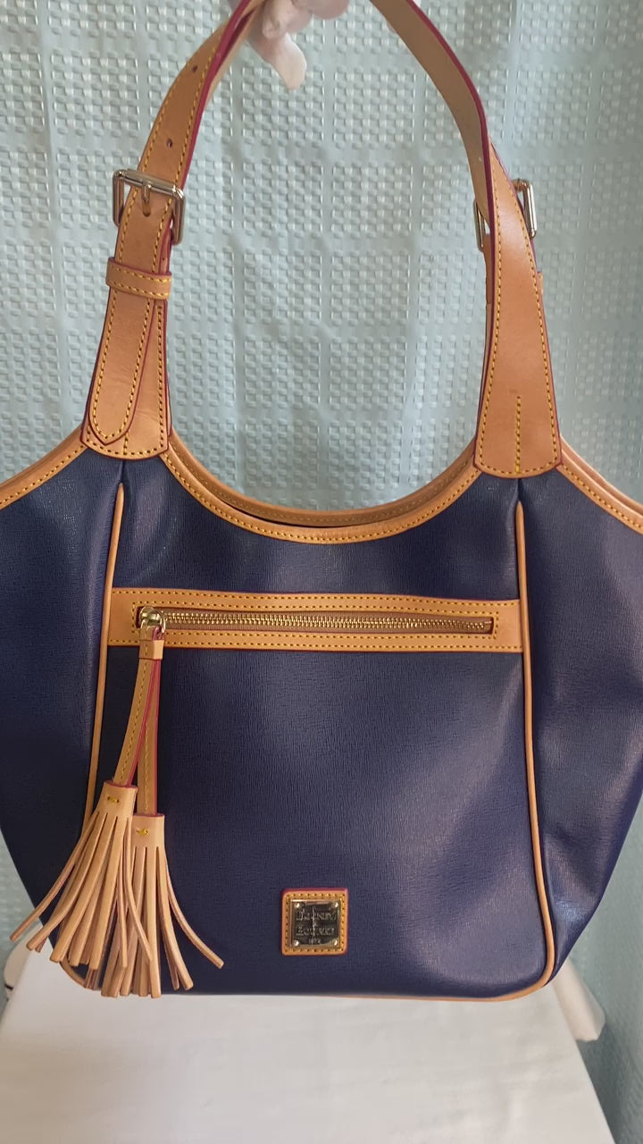 Dooney & Bourke Maddie Saffiano Leather Shoulder Bag In Marine